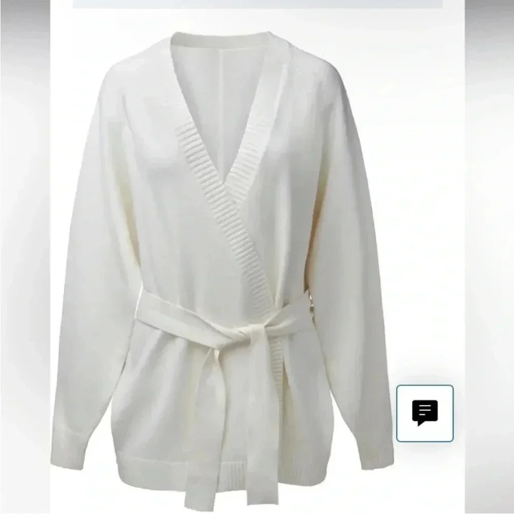 We Wore What Belted Summer Yarn Cardigan Size XL-XXL